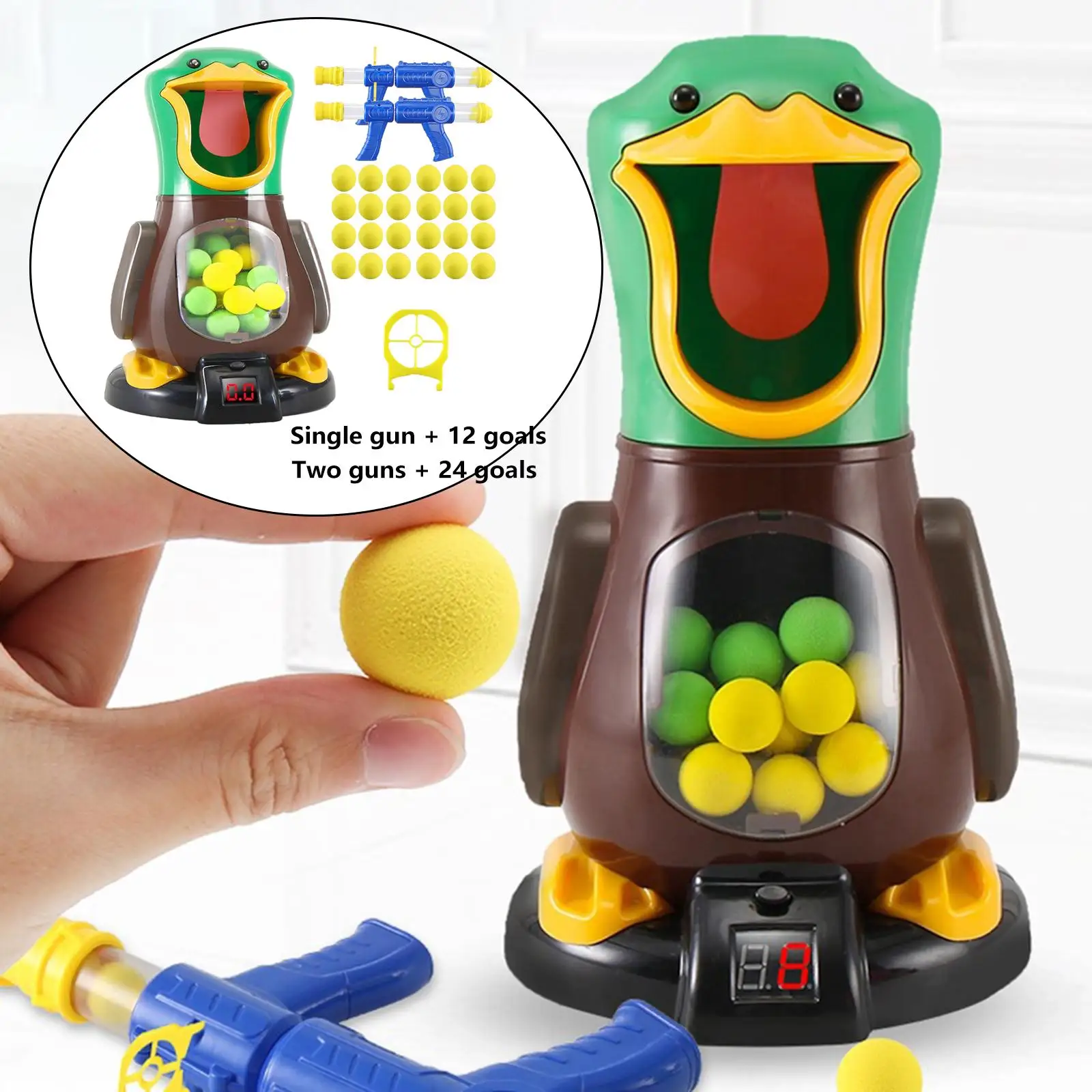 Duck Shooting Toys for Kids Target Shooting Games with Air Pump Gun & Sound