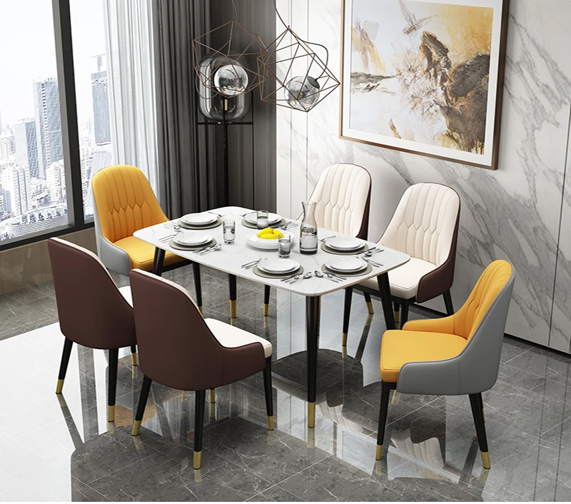 Description Picture 3 of itemNordic Modern Dining Chairs Work Computer Comfort Fallow Desk Dining Chairs Bedroom Living Room Sillones Salon Home Furniture QF