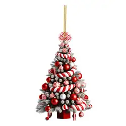 Acrylic Pet-Themed Christmas Tree Hanging Ornament - Festive 2D Design (Style 44)