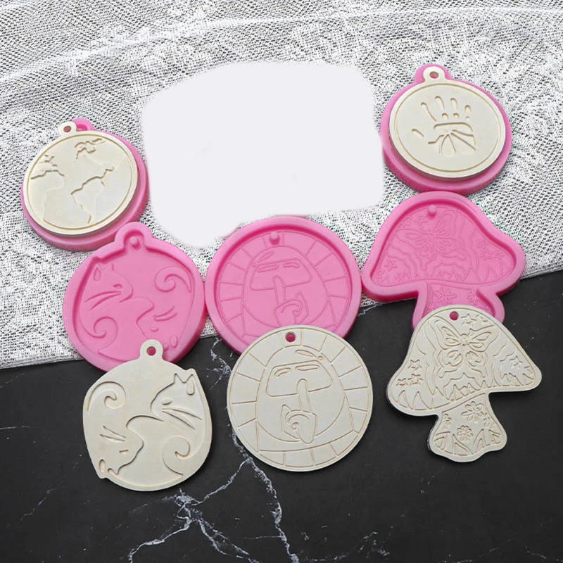 

Resin Casting Silicone Mold Diy Mushroom Keychain Pendant Jewelry Mould DIY