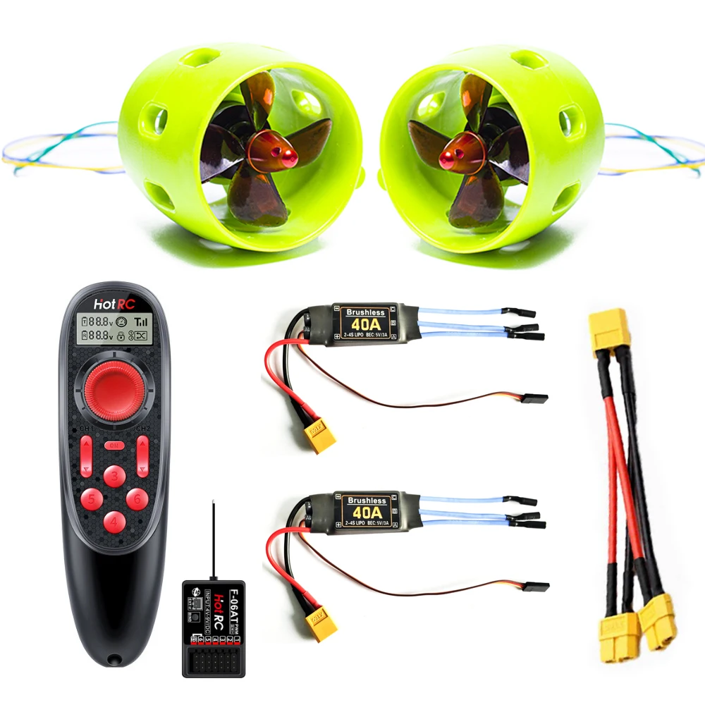 Propulseur sous-marin brushless 4kg poussée 12-24V 200W avec ESC 40A et télécommande