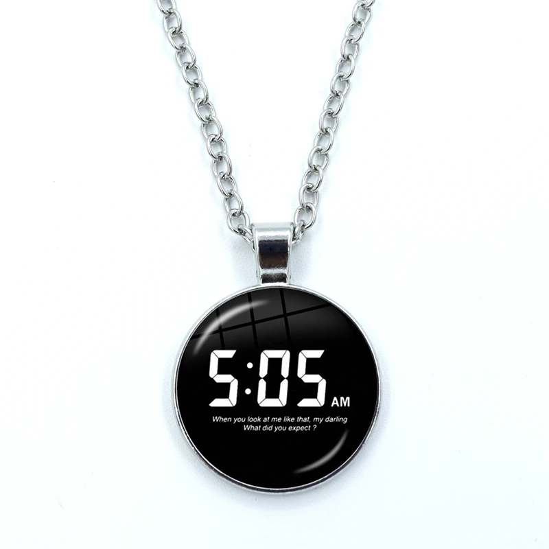 Fashion Creative Design Cartoon Arctic Monkeys Necklace Glass Cabochon Pendant Fashion Statement Crystal Necklace Wholesale 3