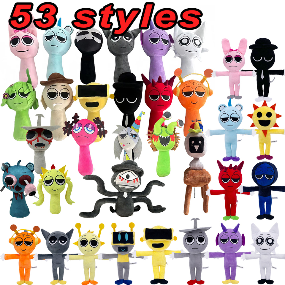 53styles Sprunki Plush Toys Sprunki Incredibox Plush Doll Sprunki Game Cartoon Kids Birthday Gifts Stuffed Dolls Christmas Gift