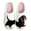 Plush Dachshund Slippers Closed Toe Slippers Anti Slip Warm Slip-on House Shoes Flat Thermal Slippers for Outdoor Indoor Bedroom 4