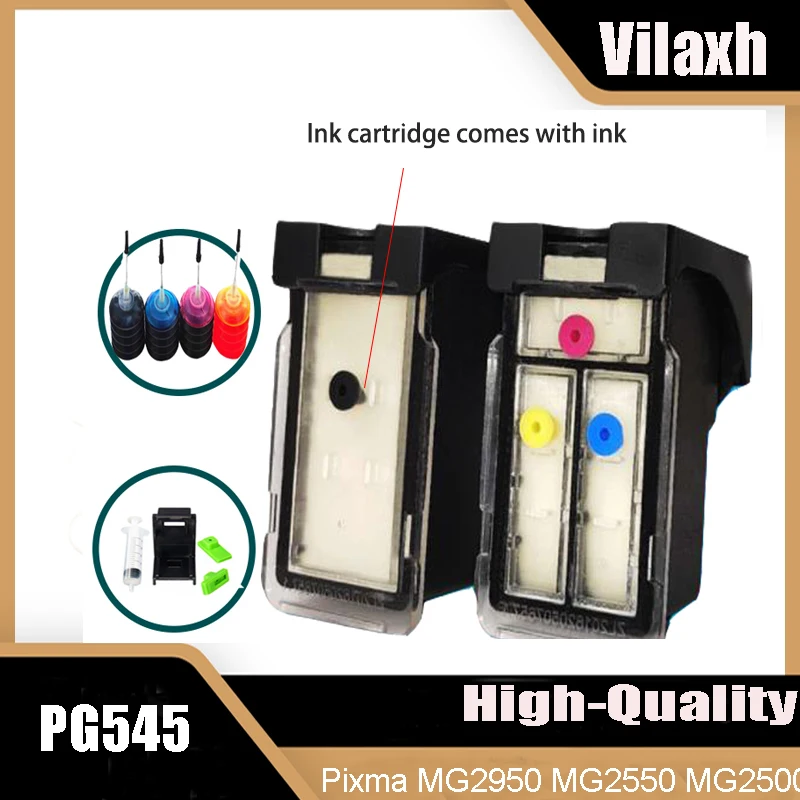 Compatível Cartucho de Tinta Recarregáveis para Canon Pixma Mg2950 Mg2550 Mg2500 Mg3050 Mg2450 Mg3051 Mx495 para Canon G3100 Pg545 Cl546