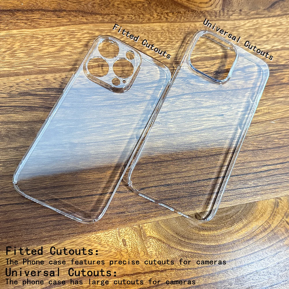 Sleek Clear Shockproof Phone Hard Case with Raised Camera Guard