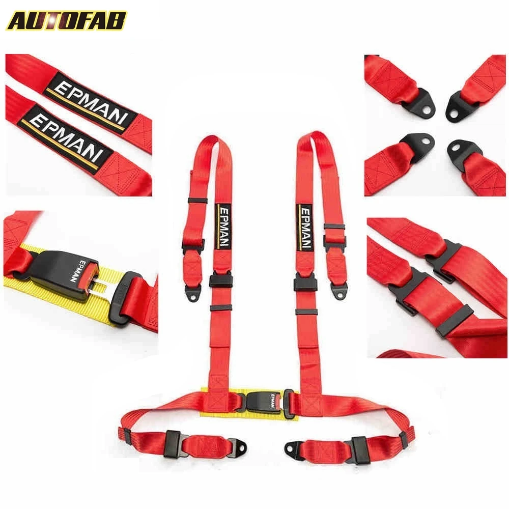 Different colors 2inch Universal Vehicle Racing 4 Point Auto Car Safety Seat Belt Buckle Harness EPM-02BUC