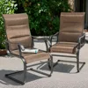 Patio Dining Chairs Set of 4, All Weather Outdoor Padded Textilene Patio Chairs, 4