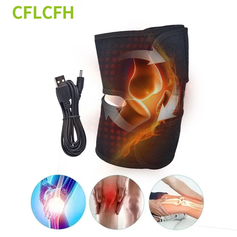 

Knee Heating Pad Electric USB Heated For Arthritis Joint Pain Relief Thermal Therapy Massager Leg Knee Support Brace Warmer