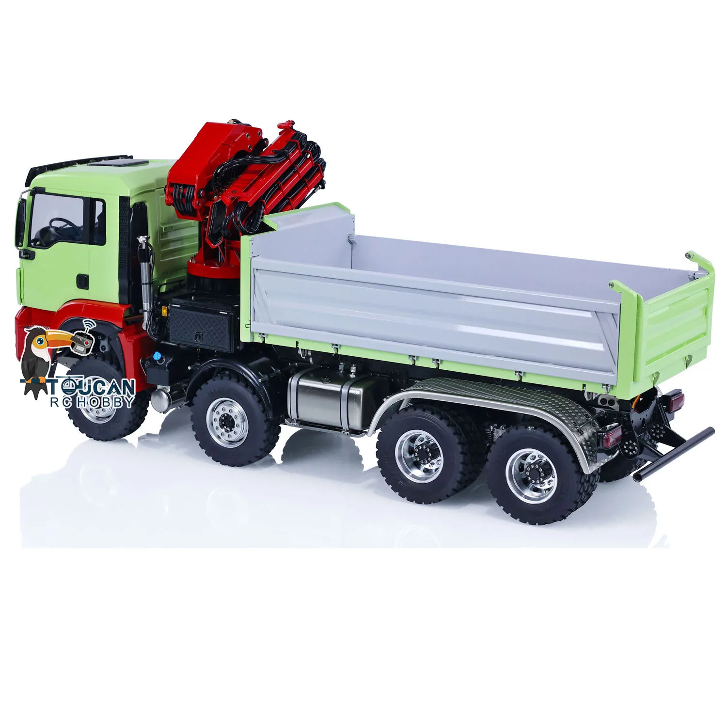 LESU 1/14 8X8 RC Hydraulic Dump Truck for Pl18Ev Remote Control Crane Dumper Painted Assembled Toy for Boy Thzh1439 4