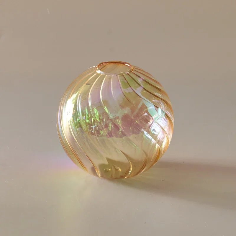 Iridescent Glass Vase for Tabletop & Home Decor