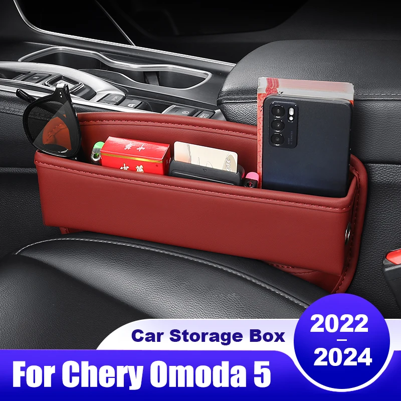 

For Chery Omoda 5 Omoda C5 FX 2022 2023 2024 Car Seat Crevice Storage Box Pocket Cup Phone Holder Accessories