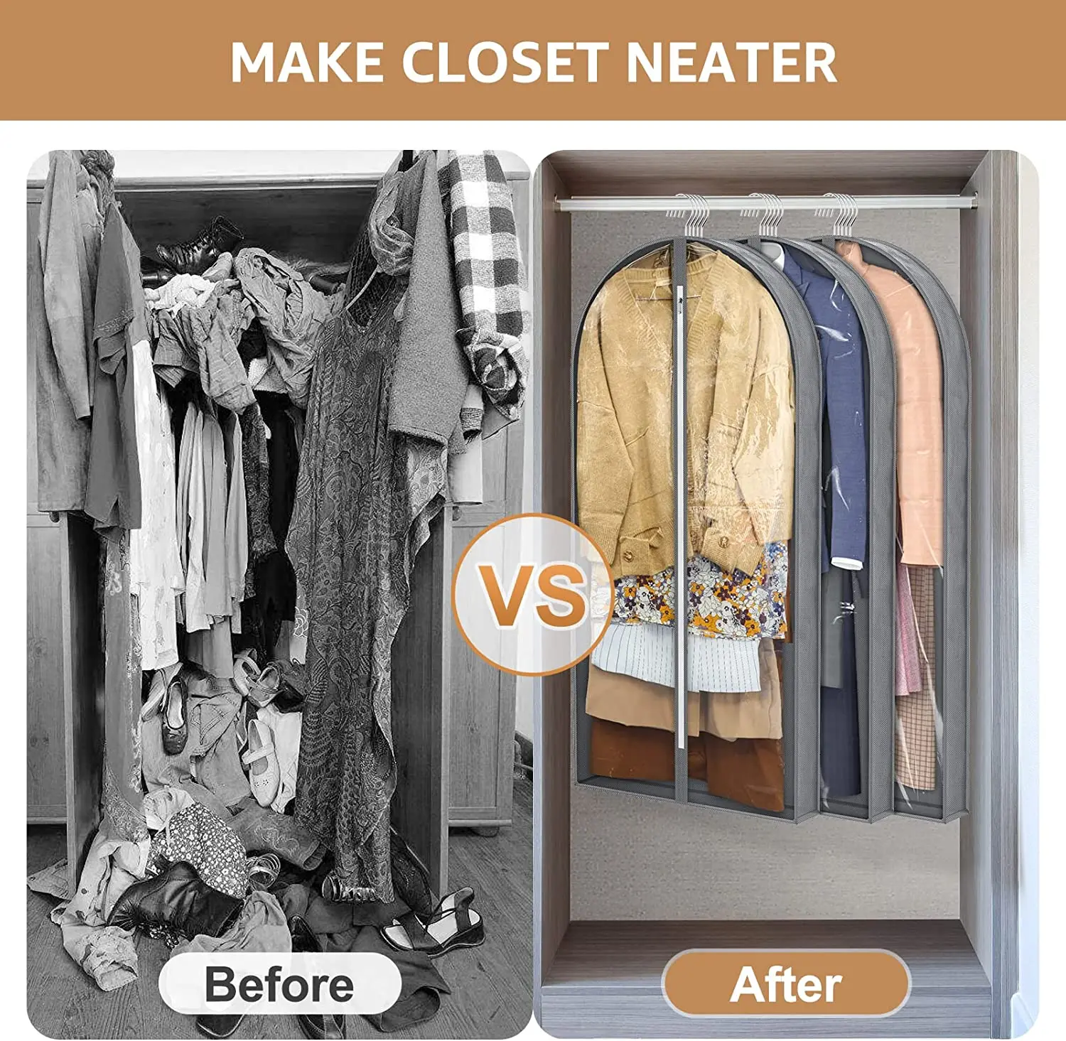 의류 걸이식 먼지 커버, 웨딩 드레스 커버, 정장 코트 보관 가방, 의류 가방 정리함, 옷장 걸이식 의류 정리함