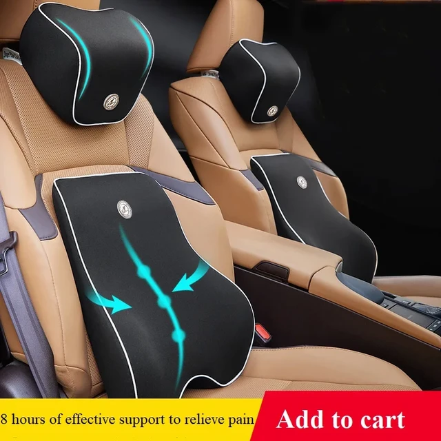 Comfort Car Cushion Relieve Lower Back Pain Waist Pillow Memory