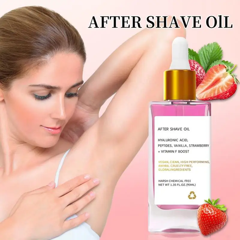 After Shave Oil 90ml Smooth Skin Aftershave Oil Strawberry Vanilla Beard Removal Soothing Product Prevent Ingrown Hairs