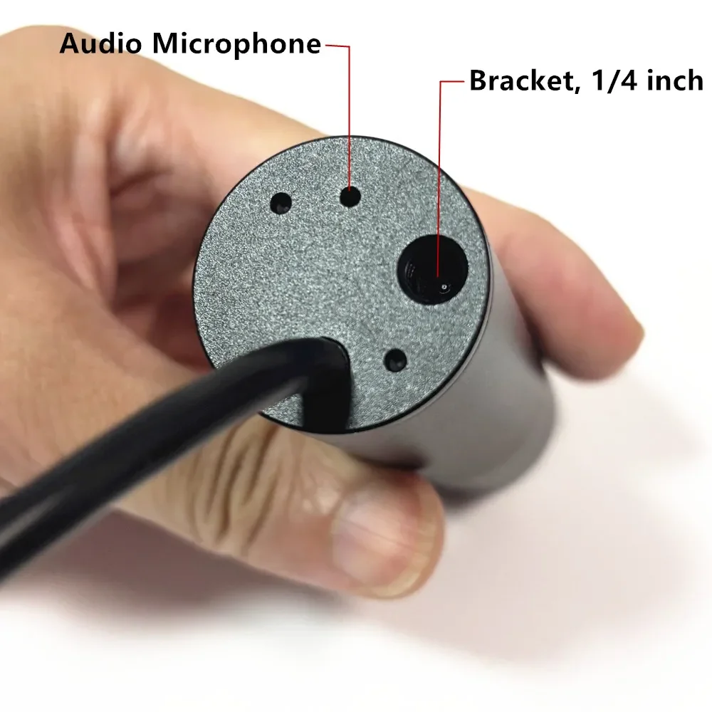 Achterkant van de camera met montage-schroefgat