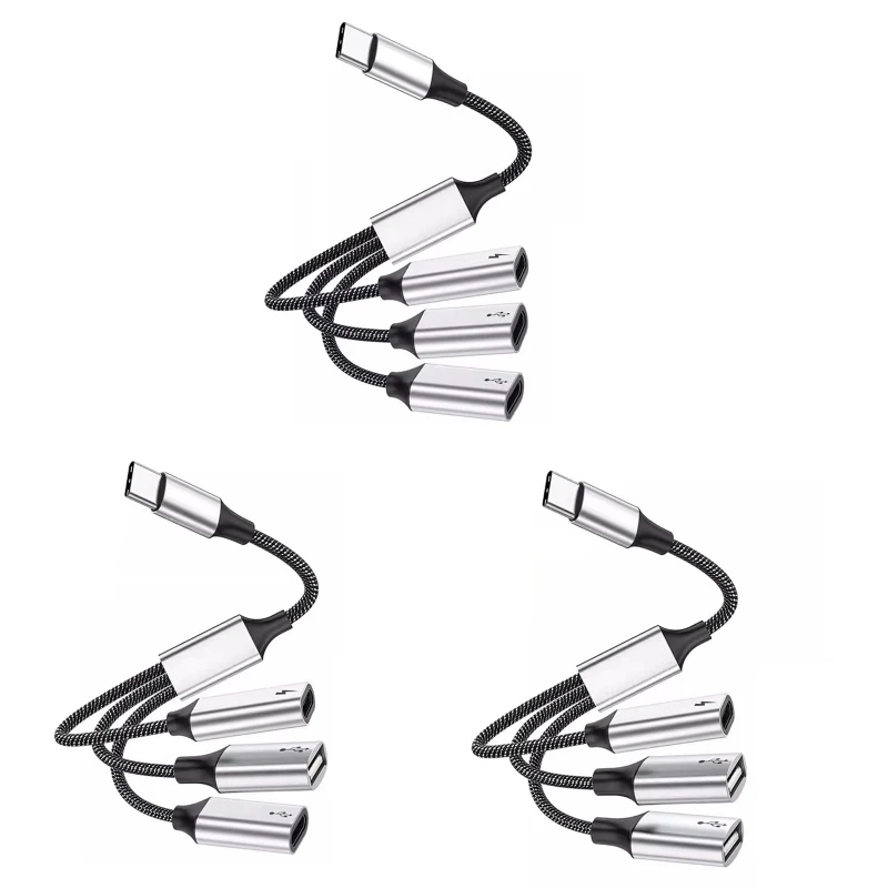 

G5AA USB C Splitter Hub Поддержка порта OTG Быстрая передача данных Адаптер USB2.0 типа C мощностью 600 Вт