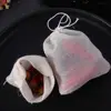Reusable Natural Unbleached Portable Tea Filter Sachet Bag Muslin Bag Cotton Pouch Drawstring Bags 1