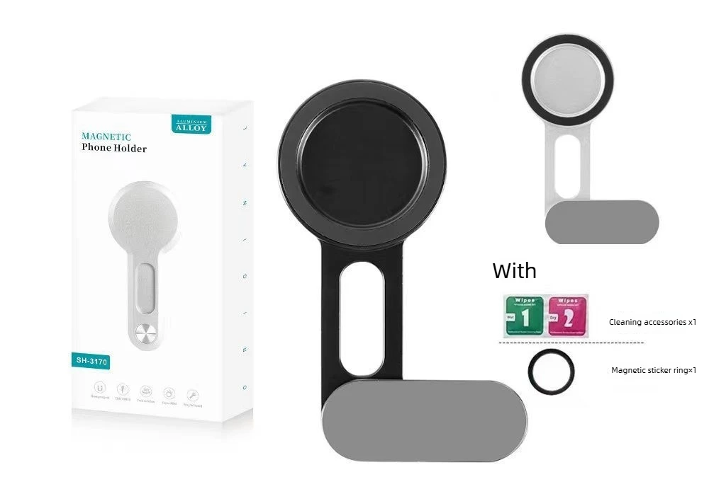 Magnetic Laptop Phone Holder Computer Monitor Side Cell Phone Foldable Display Expansion Phone Stand for Xiaomi iPhone Samsung