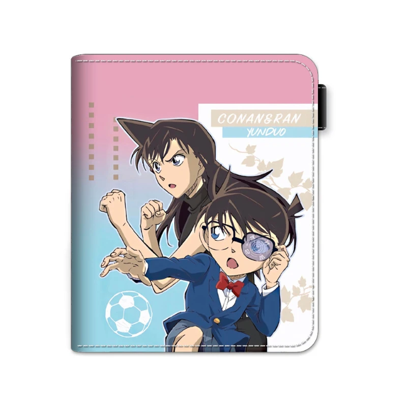 Anime Detective Conan Edogawa Jimmy Kudo Men Wallet Cartoon Short Purse with Coin Bag