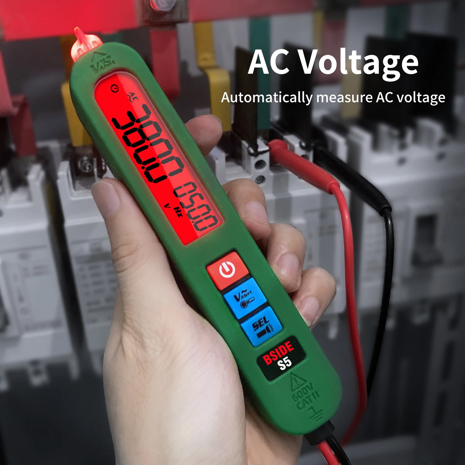 BSIDE USB Charge AC DC Smart Voltage Tester Auto Range Multimeter Digital T-RMS Resistance Diode Hz NCV Live Continuity Meter S5 image 2