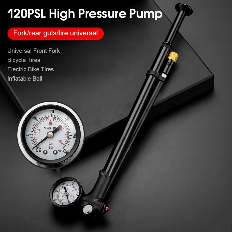 Portable Bicycle Pump Cycling Hand Air Pump Bike Fork Air Pump Rear Suspension Shock Absorber