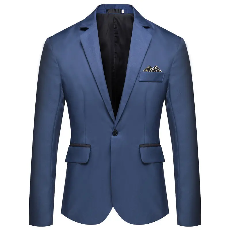 New Men's slim-fit single-breasted suit jacket youth fashion casual nightclub host nightclub host banquet blazer
