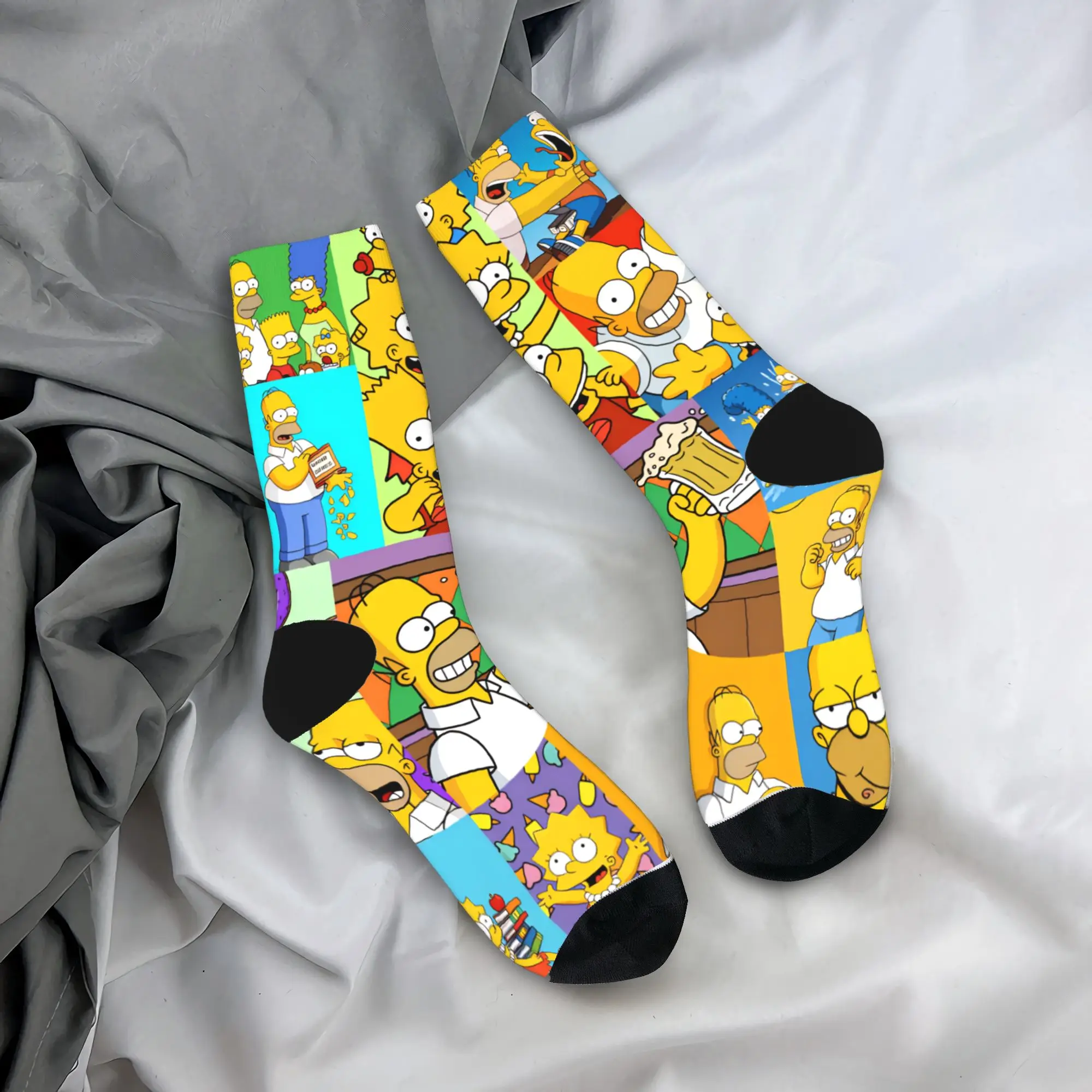 Whimsical Cartoon Character Crew Socks - Autumn Fashion Non-Slip Sports Socks