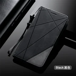 Luxury Magnetic Leather Wallet Phone Case - Premium Protective Cover for Mi CC9 (Black)