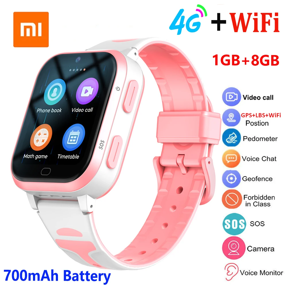 

Xiaomi Mijia Child 4G+Wifi Smartwatch Children Video Call SOS GPS+LBS+G-SENSOR Location Tracker SIM Kids watch for Boys Girls