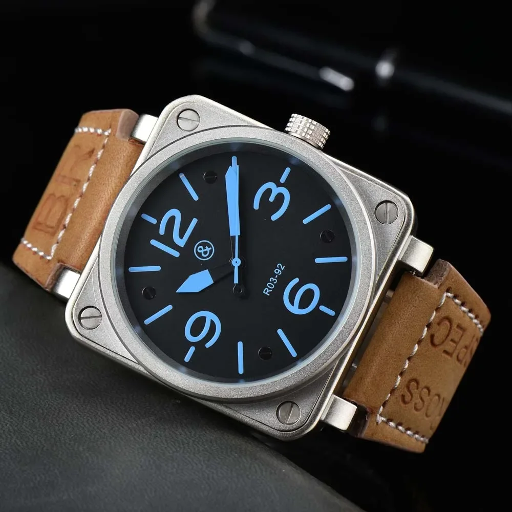 

2023 AAA оригинальные мужские часы бренда BR Роскошные качественные автоматические механические наручные часы модные деловые простые квадратные часы