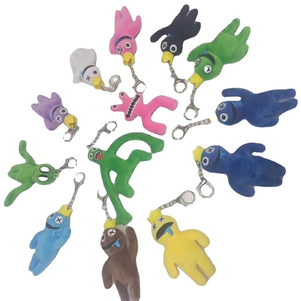 

Free Shipping Rainbow Friends Plush Toy Key Chain Cartoon Game Character Doll Kawaii Monster Soft Stuffed Animal Children Gift