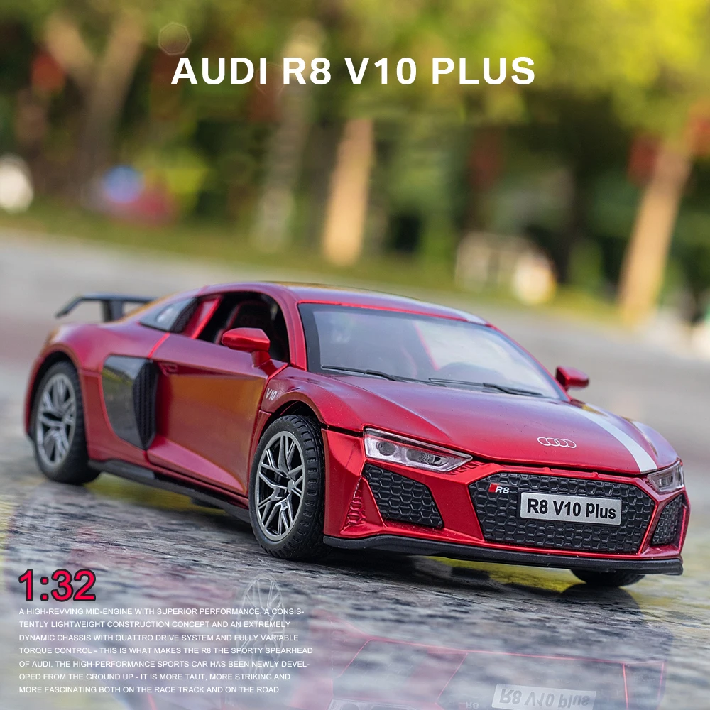Audi R8 V10 plus Coupé ミニカー レッド Audi R8 V10 Plus Mini Car 1:43 Scale Red Audi Sport
