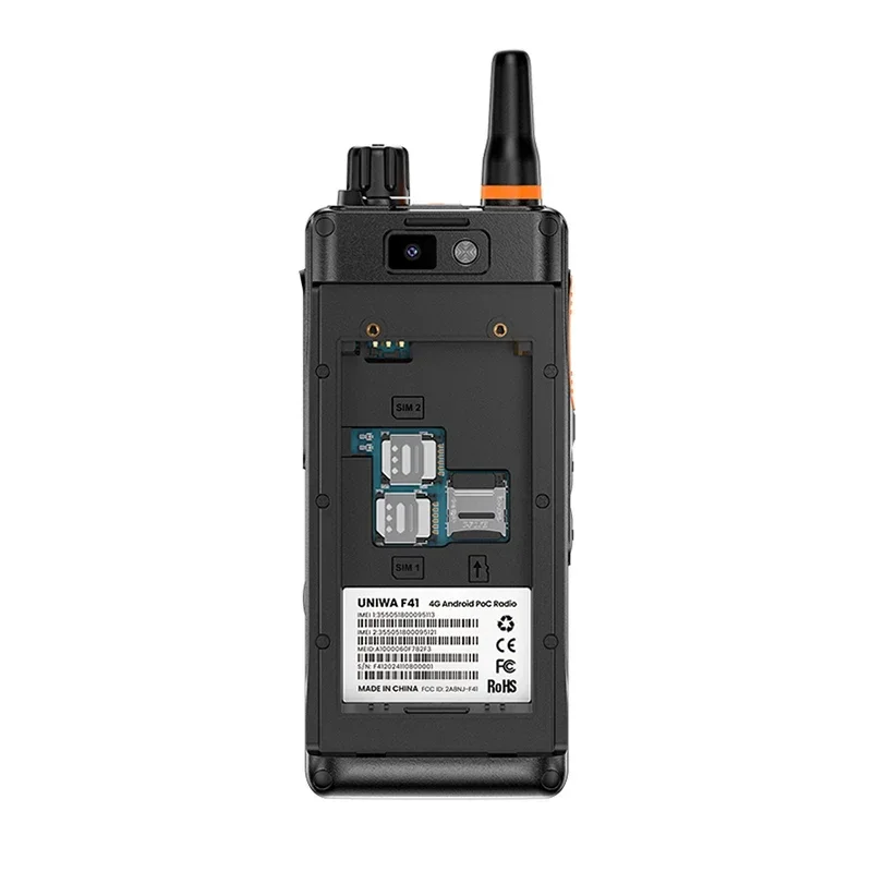 UNIWA F41 4G Rugged Phone POC Walkie Talkie Zello 2.4" Touch Screen 1GB+8GB Waterproof Smartphone Android 8.1 4600mAh NFC 6