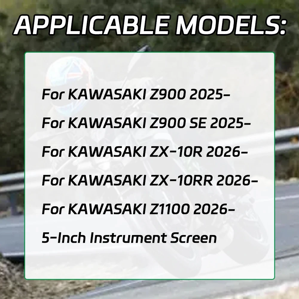 2026 Z1100 ZX10R ZX-10RR Z 1100 스크래치 스크린 대시보드 보호 장치(가와사키 Z 900/Z900SE 2025+ 오토바이 계기판 필름)