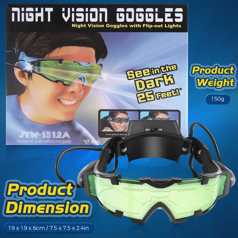 Night Vision Scope With Flip-Out LED Blue For Activities At Night Especially For Children's Games