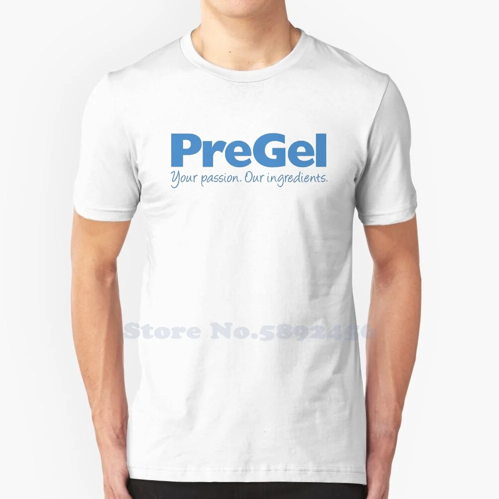 

Повседневная Уличная одежда PreGel, футболка с принтом логотипа, графическая футболка из 100% хлопка