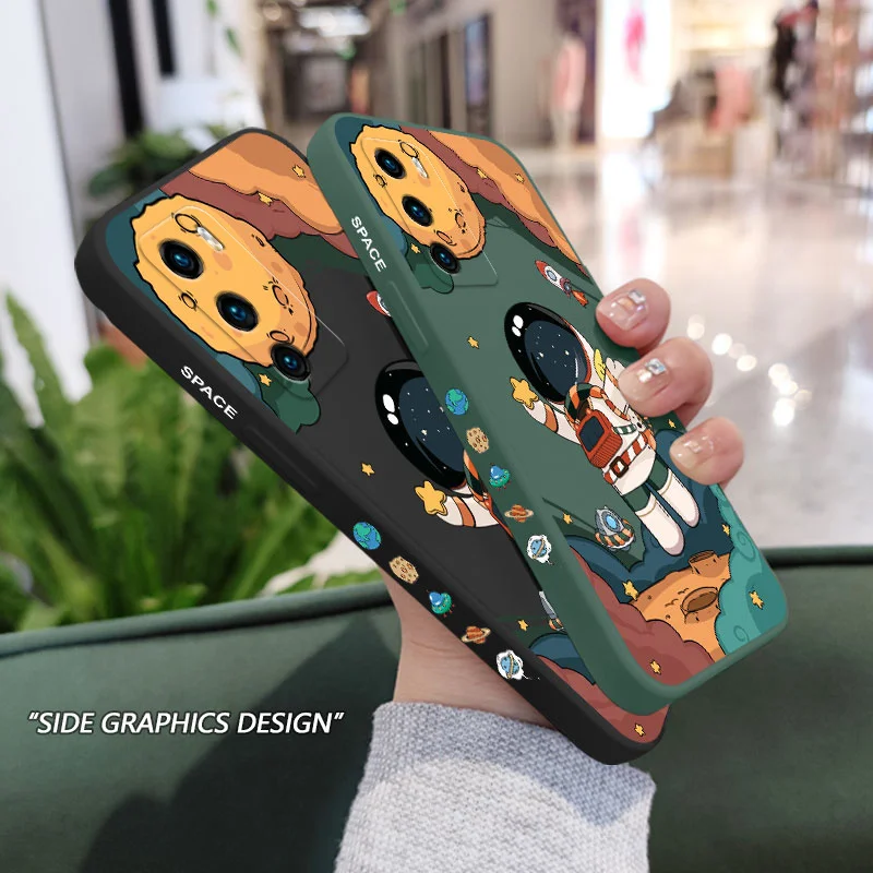 Hello Astronaut Phone Case For Huawei P40 P50 P30 P20 Pro Lite Nova 5t Y7A Mate 50 50E 40 30 20 Pro Lite Cover