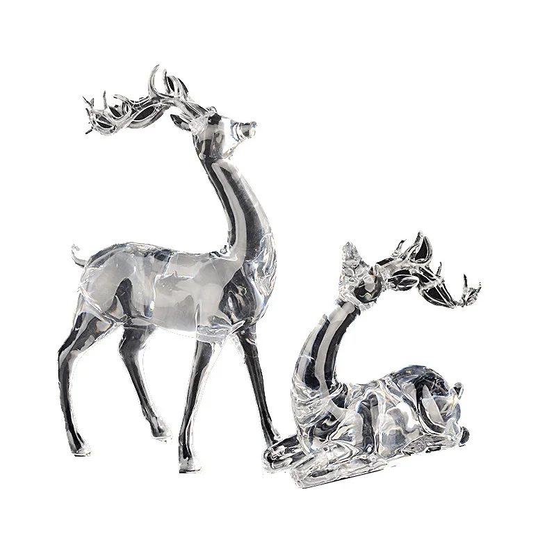 

Christmas Decorations Deer Statue Stand Transparent Acrylic Elk