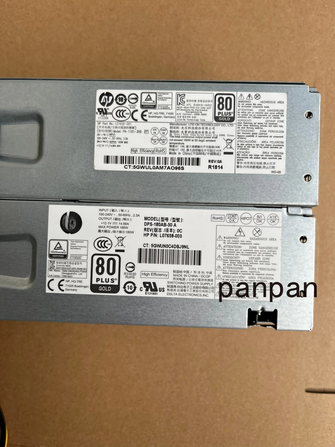슬림라인 데스크탑용 전원 공급 장치, DPS-180AB-30 PA-1181-3HB L07658-001, PCH019, HP ProDesk 281 G3 400 G5, 180W