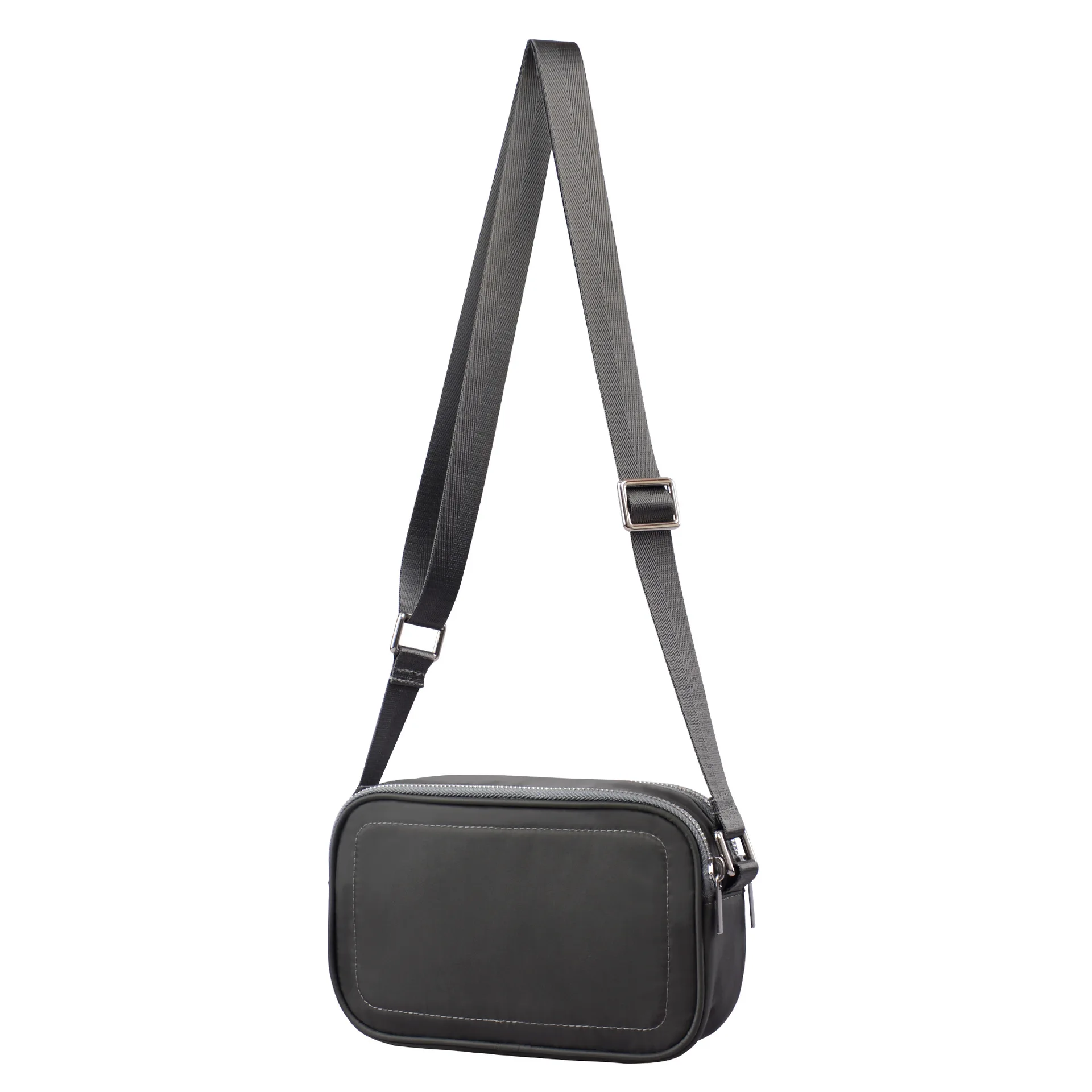 Small Crossbody Bag Nylon Snapshot Purse Trendy Shoulder Handbag with Double Zipper Pockets 6