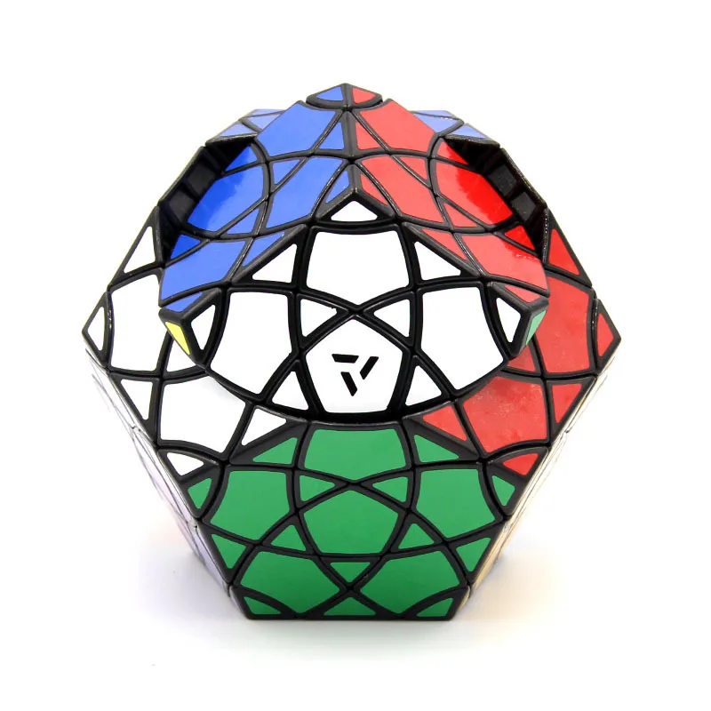 AJ Bauhinia Dodecahedron II Strange-Shape Magic Cube Twisty Puzzle Black Orange Ice Purple Body Limited Version Children Toy 3