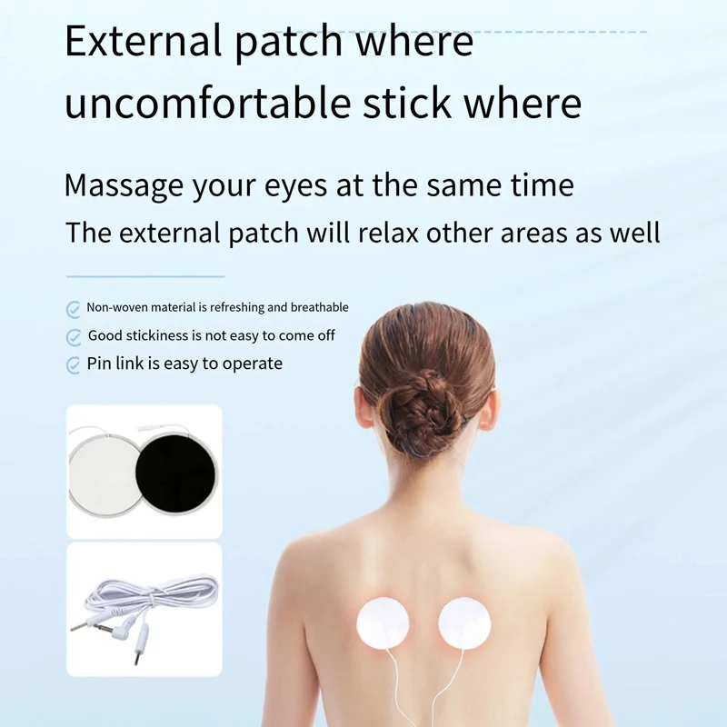 Acupuncture Eye Massager with 48D Laser Moving Light Spots for Vision Restoration Training and Myopia Treatment TENS Stimulation