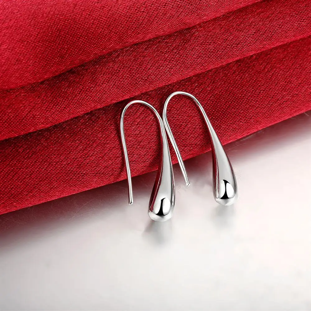 

925 Sterling Silver charm Water droplets Earrings for women Luxury Fashion Party Wedding Accessories Jewelry Christmas Gifts