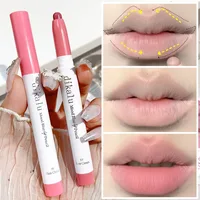 Sexy Matte Pink Lip Liner Pencil Waterproof Lasting Smooth Contouring 3D Lipstick Moisturising Non-stick Cup Lipliner Makeup Pen 2