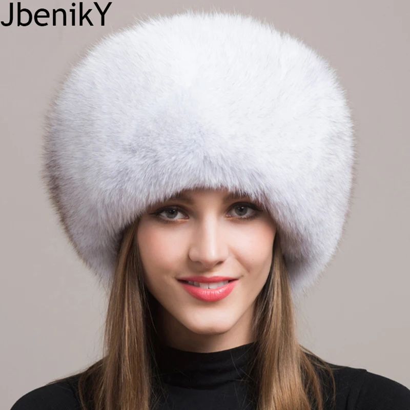 Winter Russian Natural Real Fox Fur Hat 2025 Women Warm Genuine Real Fox Fur Cap winter hat,fur hat
