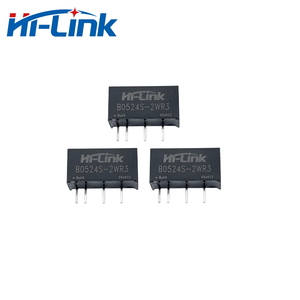 Hilink 2pcs/Lot B0524S-1WR3 5V to 24V 42mA 1W DC DC Isolated Power Supply Module High efficiency Low Ripple Household