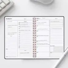 

Agenda agenda agenda organizador espiral para fazer lista diário com hábito rastreador principais prioridades
