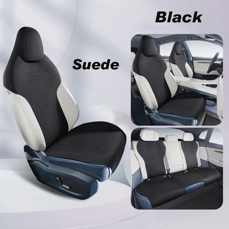 thumbnail image 1 of Cojín de asiento de gamuza con media cubierta para Zeekr 001, accesorio personalizado para automóvil, 1 of 5