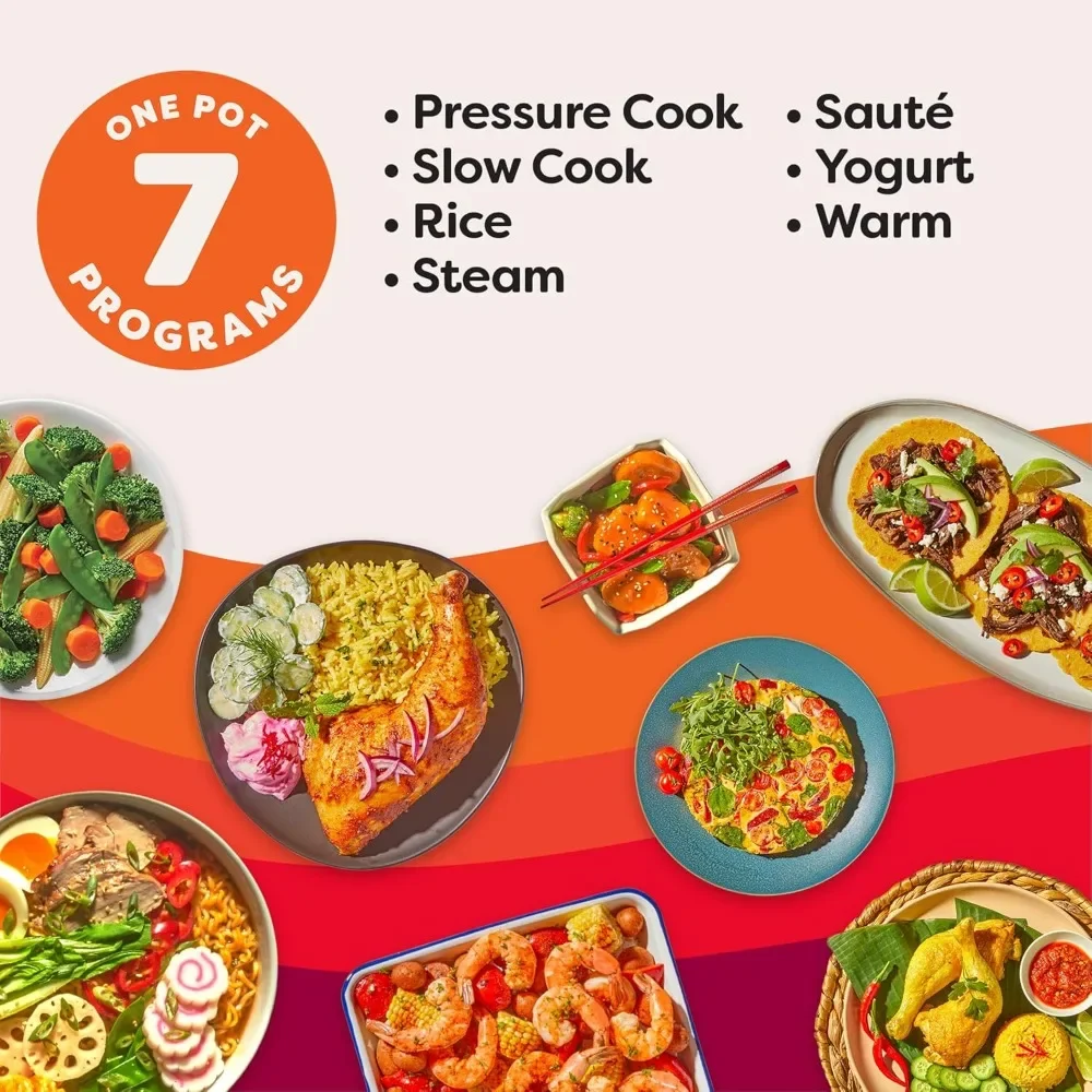 7-in-1 Electric Multi-Cooker, Pressure Cooker, Slow Cooker, Rice Steamer, Sauté Pan & Yogurt Maker with Wide Base 4